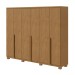 Guarda-Roupa Casal Alonzo 6 Portas 4 Gavetas 100% Mdf Amêndoa Clean - Móveis Lopas
