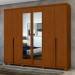 Guarda-Roupa Casal Alonzo 6 Portas 4 Gavetas com Espelho 100% Mdf 59944.3 Frassino - Móveis Lopas