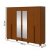 Guarda-Roupa Casal Alonzo 6 Portas 4 Gavetas com Espelho 100% Mdf 59944.3 Frassino - Móveis Lopas
