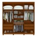 Guarda-Roupa Casal Alonzo 6 Portas 4 Gavetas com Espelho 100% Mdf 59944.3 Frassino - Móveis Lopas