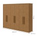 Guarda-Roupa Casal áries 6 Portas 5 Gavetas Amêndoa Clean - Móveis Lopas