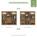 Guarda-Roupa Casal áries 6 Portas 5 Gavetas Amêndoa Clean/Off White - Móveis Lopas
