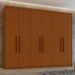 Guarda-Roupa Casal áries 6 Portas 5 Gavetas Frassino - Móveis Lopas