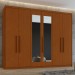 Guarda-Roupa Casal áries 6 Portas 5 Gavetas com Espelho 59621.59 Frassino -  Móveis Lopas