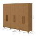 Guarda-Roupa Casal áries 6 Portas 5 Gavetas Flex 59621.58 Amêndoa Clean - Móveis Lopas