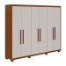Guarda-Roupa Casal áries 6 Portas 5 Gavetas Flex 59621.58 Frassino/Off White - Móveis Lopas