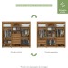 Guarda-Roupa Casal áries 6 Portas 5 Gavetas com Espelho Amêndoa Clean - Móveis Lopas
