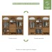 Guarda-Roupa Casal áries 6 Portas 5 Gavetas com Espelho Amêndoa Clean/Off White - Móveis Lopas