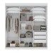 Guarda-Roupa Casal Saion Plus 3 Portas 3 Gavetas Branco - Móveis Lopas
