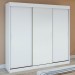 Guarda-Roupa Casal Saion Plus 3 Portas 3 Gavetas Branco - Móveis Lopas