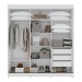 Guarda-Roupa Casal Saion Plus 3 Portas 3 Gavetas 81972.58 Branco - Móveis Lopas