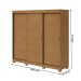 Guarda-Roupa Casal Saion Plus 3 Portas 3 Gavetas 81972.58 Flex Amêndoa Clean/Off White -  Móveis Lopas