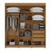 Guarda-Roupa Casal Saion Plus 3 Portas 3 Gavetas 81972.58 Flex Amêndoa Clean/Off White -  Móveis Lopas