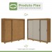 Guarda-Roupa Casal Saion Plus 3 Portas 3 Gavetas 81972.58 Flex Amêndoa Clean/Off White -  Móveis Lopas