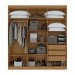 Guarda-Roupa Casal Jazz 6 Portas 3 Gavetas Amêndoa Clean - Móveis Lopas