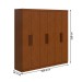 Guarda-Roupa Casal Jazz 6 Portas 3 Gavetas Frassino - Móveis Lopas