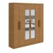 Guarda-Roupa Casal Jazz 6 Portas 3 Gavetas com Espelho Amêndoa Clean - Móveis Lopas