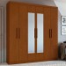 Guarda-Roupa Casal Jazz 6 Portas 3 Gavetas com Espelho Frassino - Móveis Lopas