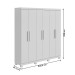 Guarda-Roupa Casal Jazz 6 Portas 3 Gavetas 73939.58 Branco - Móveis Lopas