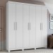 Guarda-Roupa Casal Jazz 6 Portas 3 Gavetas 73939.58 Branco - Móveis Lopas