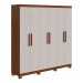 Guarda-Roupa Casal Jazz 6 Portas 3 Gavetas 73939.58 Frassino/Off White - Móveis Lopas