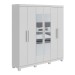 Guarda-Roupa Casal Jazz 6 Portas 3 Gavetas com Espelho 73939.3 Branco - Móveis Lopas
