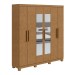 Guarda-Roupa Casal Jazz 6 Portas 3 Gavetas com Espelho 73939.3 Amêndoa Clean - Móveis Lopas