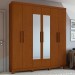 Guarda-Roupa Casal Jazz 6 Portas 3 Gavetas com Espelho 73939.3 Frassino - Móveis Lopas
