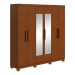 Guarda-Roupa Casal Jazz 6 Portas 3 Gavetas com Espelho 73939.3 Frassino - Móveis Lopas