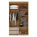 Guarda-Roupa Solteiro Zeus 4 Portas 2 Gavetas Amêndoa Clean/Off White - Móveis Lopas