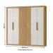 Guarda-Roupa Casal Montecarlo 100% Mdf 6 Portas 3 Gavetas Marrocos/Off White - Mx Móveis