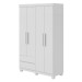 Guarda-Roupa Solteiro Zeus 4 Portas 2 Gavetas 59602.58 Branco - Móveis Lopas