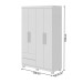 Guarda-Roupa Solteiro Zeus 4 Portas 2 Gavetas 59602.58 Branco - Móveis Lopas