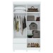 Guarda-Roupa Solteiro Zeus 4 Portas 2 Gavetas 59602.58 Branco - Móveis Lopas