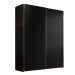 Guarda-Roupa Solteiro Veneto 2 Portas 3 Gavetas 100% Mdf Preto - Mambel