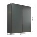 Guarda-Roupa Solteiro Veneto 2 Portas 3 Gavetas 100% Mdf Cinza - Mambel