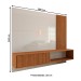 Painel para TV Até 75 Polegadas Dortmund 1 Porta Off White/Naturalle - Panorama Móveis
