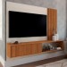 Painel para TV Até 75 Polegadas Dortmund 1 Porta Off White/Naturalle - Panorama Móveis