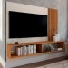 Painel para TV Até 75 Polegadas Dortmund 1 Porta Off White/Naturalle - Panorama Móveis