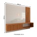 Painel para TV Até 75 Polegadas Dortmund com Led 1 Porta Off White/Naturalle - Panorama Móveis