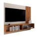Painel para TV Até 75 Polegadas Dortmund com Led 1 Porta Off White/Naturalle - Panorama Móveis