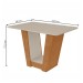 Mesa de Jantar 4 Lugares Luiza Amêndoa Clean/Off White/Linho Rinzai Bege - Panorama Móveis