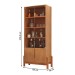 Cristaleira Lizz 2 Portas 3 Prateleiras Cedro - Casa D