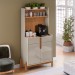 Aparador Lizz 2 Portas 2 Gavetas Off White/Cedro - Casa D