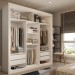 Guarda-Roupa Casal Santos 3 Portas de Correr 4 Gavetas Espelhado Branco - Panorama Móveis