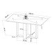 Mesa de Jantar 4 Lugares com Vidro Pajero Mel/Marfim/Off White - Viero Móveis