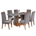 Mesa de Jantar 6 Lugares Corsa Mel/Cinza/Grafite - Viero Móveis