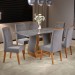 Mesa de Jantar 6 Lugares Corsa Mel/Cinza/Grafite - Viero Móveis