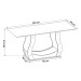 Mesa de Jantar 6 Lugares Taina com Vidro Mel/Pérola/Off White - Viero Móveis