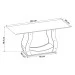 Mesa de Jantar 6 Lugares Taina com Vidro Mel/Pérola/Off White - Viero Móveis